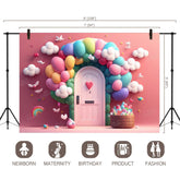 LB0533 Balloons Garland Doorway Backdrop
